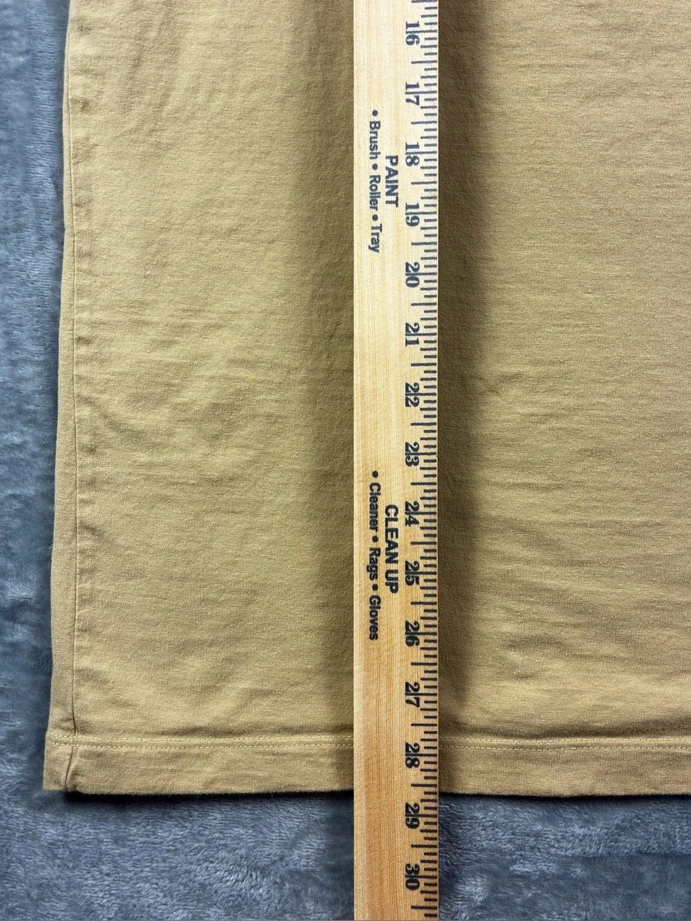 North Face Never Stop Exploring T-Shirt Size Large Tan Double Sided 100% Cotton